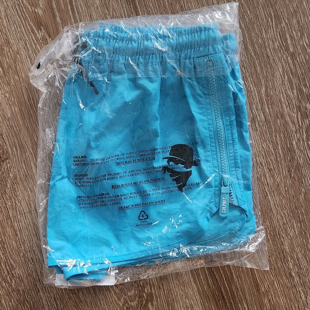 NWT Caribbean Blue Culprit Baething Suit Shorts